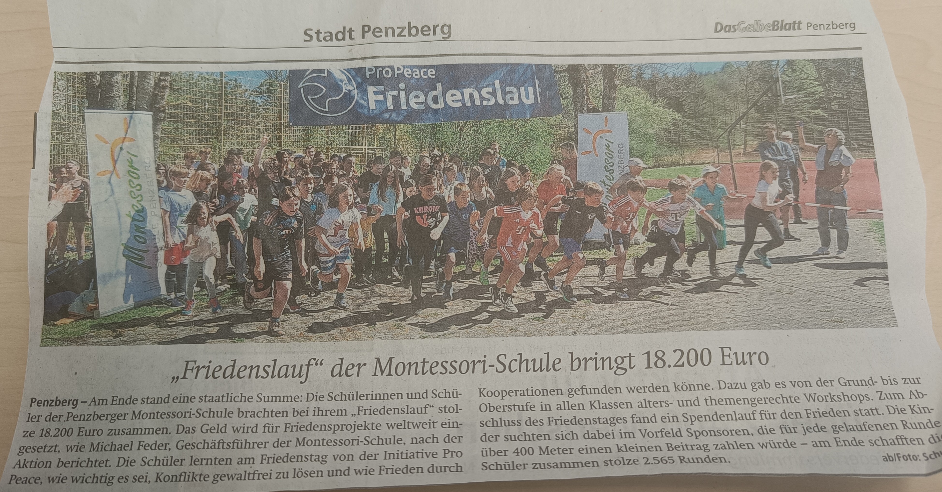 Presse zum Spendenlauf